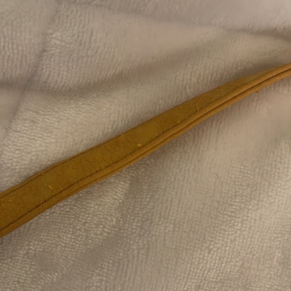 Yellow Faux Leather Shoulder Purse - Picture 3 of 6